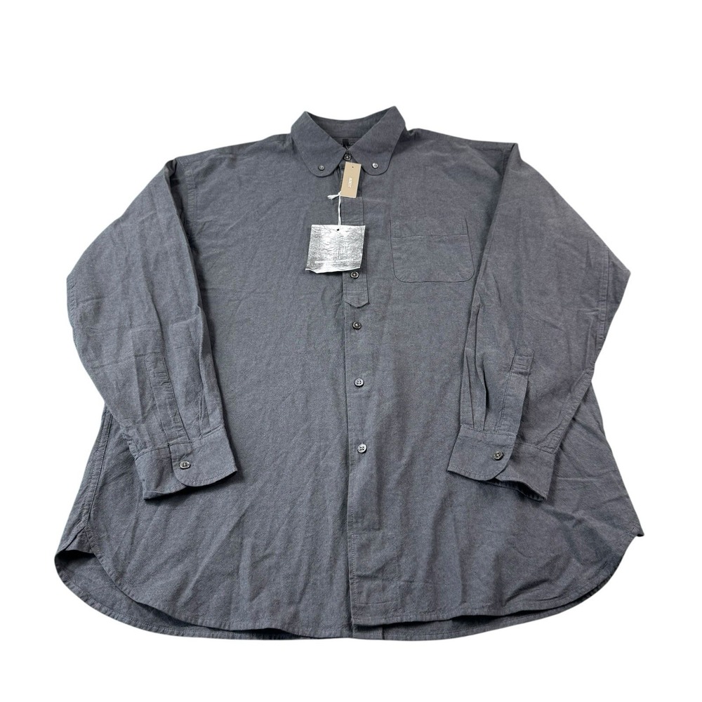 Engineered Garments X J Crew Gray Mens L/S Button Front Size Large NWT